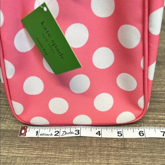 ♠️ Kate Spade Pink and White Polka Dot Insulated Lunch Tote 👛 - Picture 12 of 13